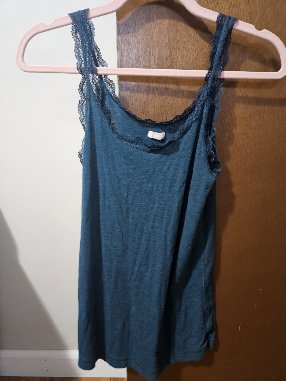 Aerie Teal Lace-Trim Camisole Tank Top Size M